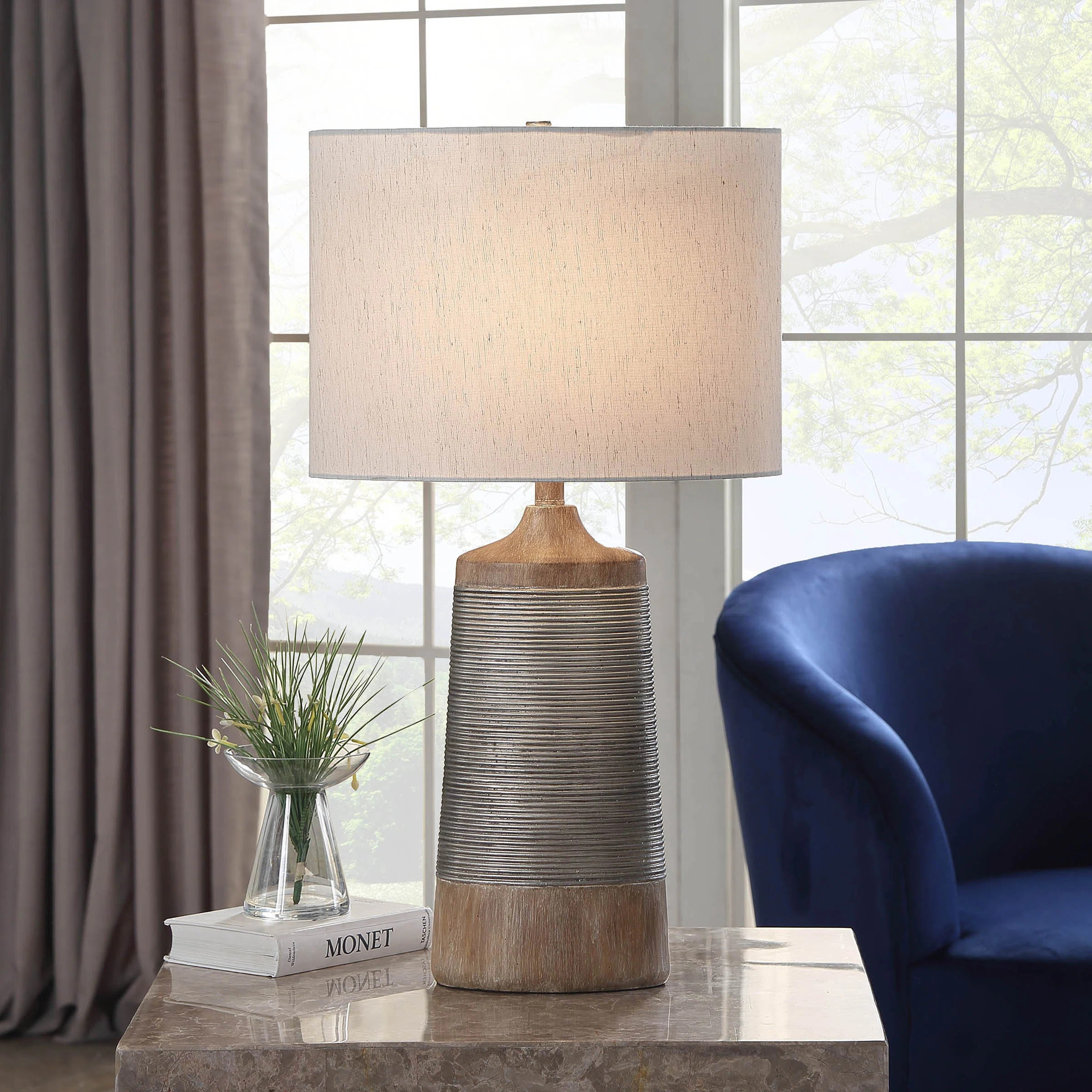 Ridling 31" Textured Coil Banded Table Lamp | Wayfair North America