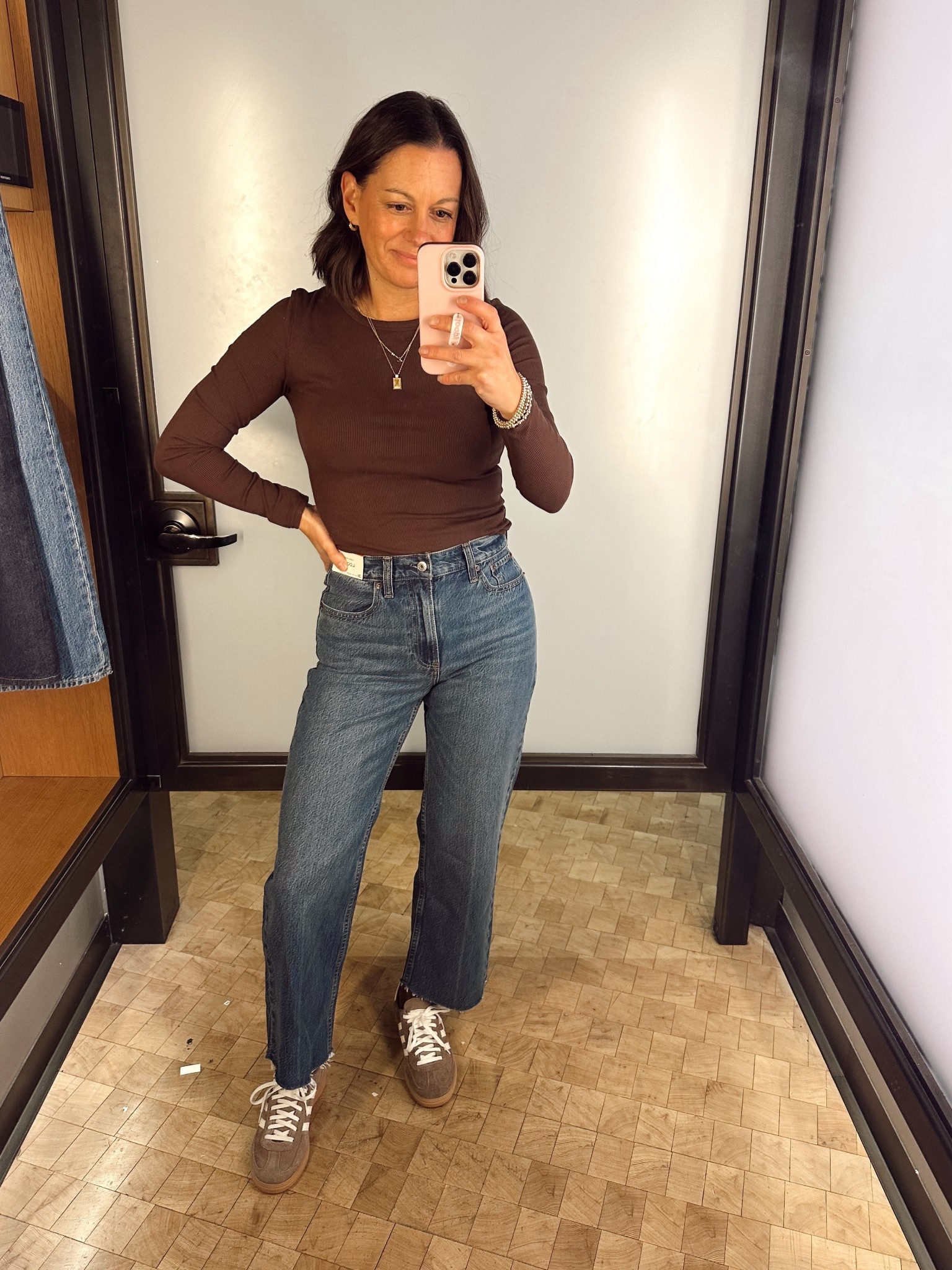 Abercrombie loose fit in extra short and I am 5’4”. They are an ankle length on me.  Also sized down 1!



#LTKmomlife #LTKOver40 #LTKootd