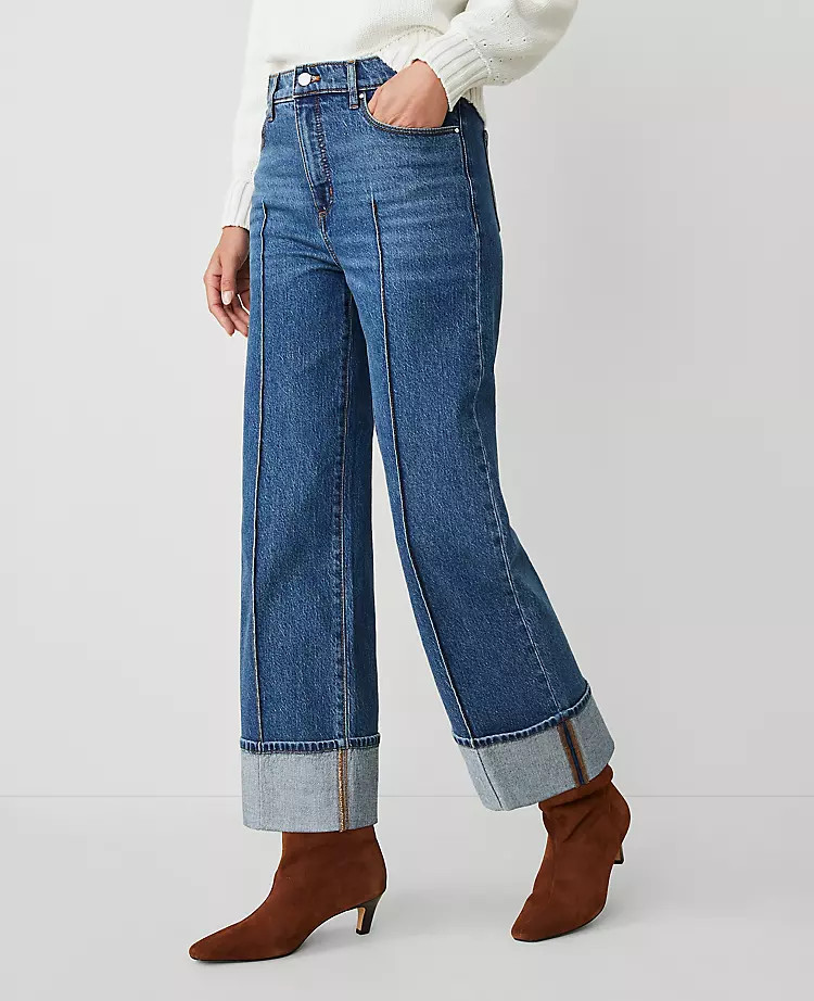 Crop Pintuck Jean | Ann Taylor (US)