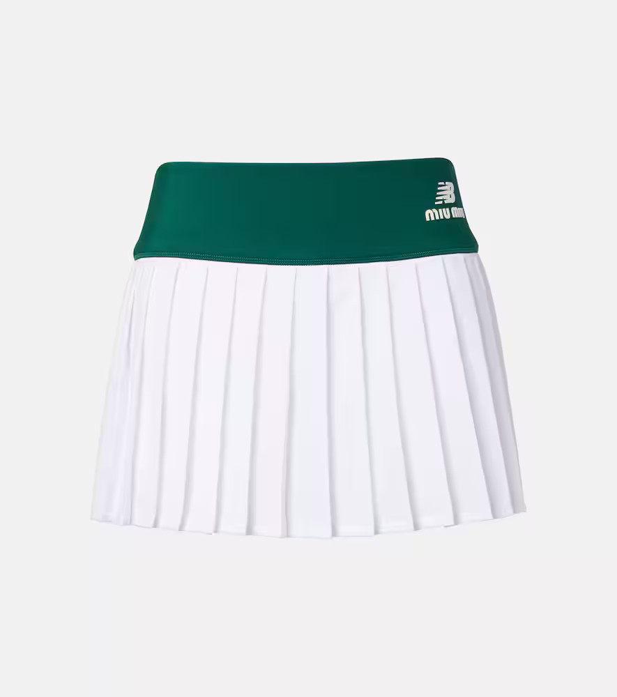 Miu Miu x New Balance pleated jersey miniskirt | Mytheresa (US/CA)