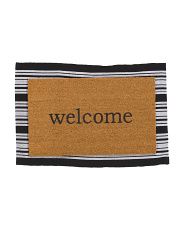 2pc Welcome Mat And Striped Scatter Rug | TJ Maxx