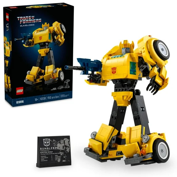 LEGO Icons Transformers Bumblebee Action Figure, Collectible Building Set for Adults,10338 | Walmart (US)