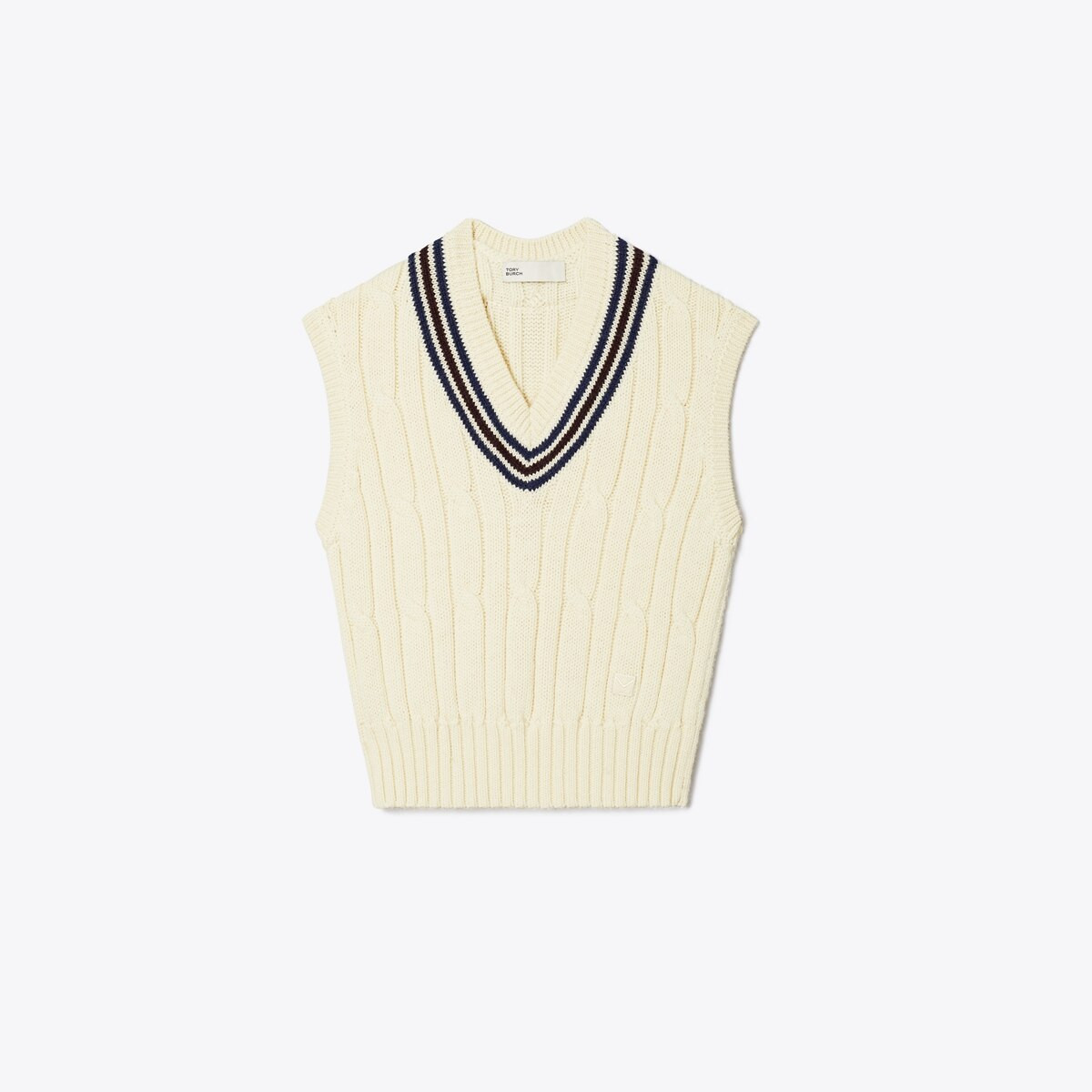 Cable Knit Vest: Women's Designer Sweaters | Tory Sport | Tory Burch (US)
