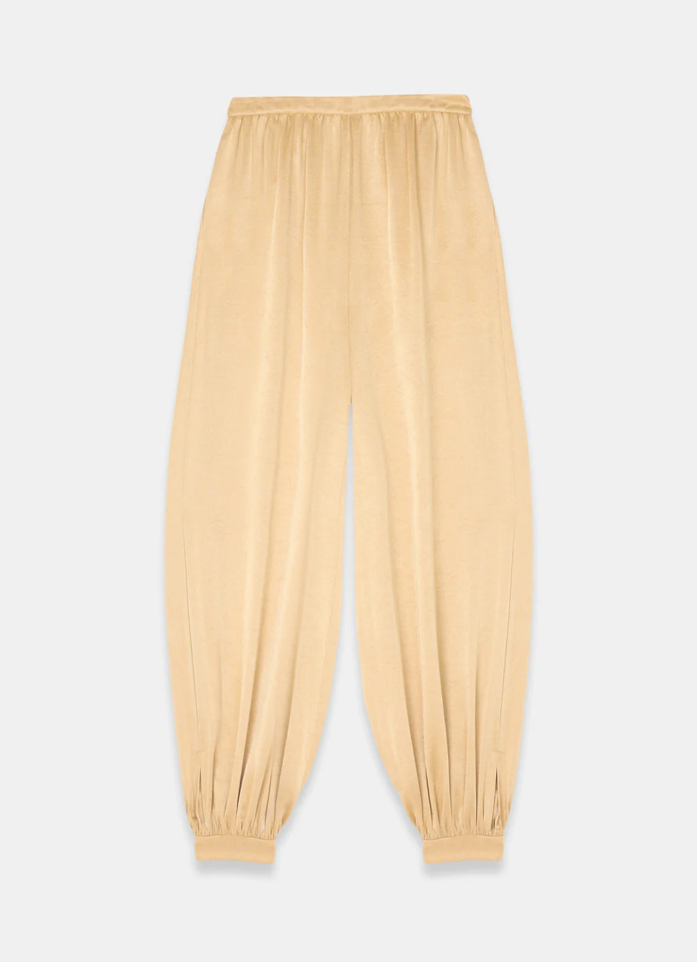 Yellow Satin Balloon Trousers | Mint Velvet