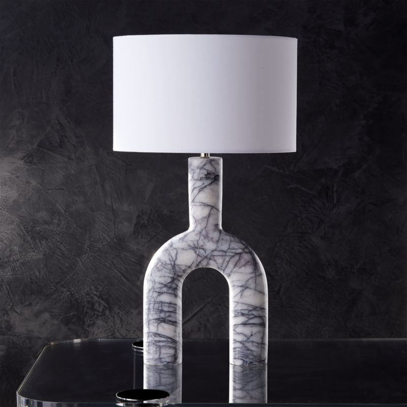 Tubular Marble Table Lamp + Reviews | CB2 | CB2