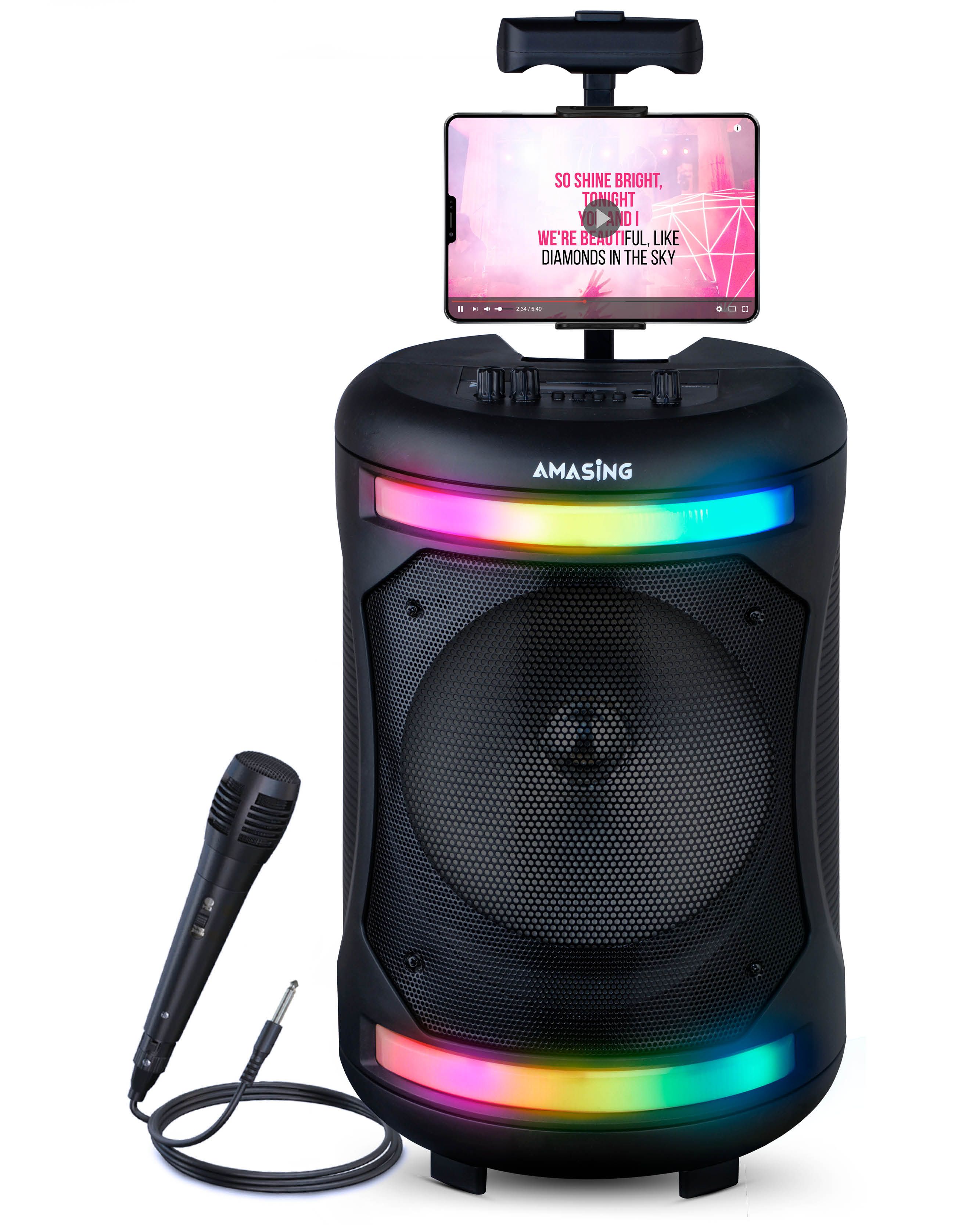 Karaoke Machine with Plug-in Microphone, Bluetooth PA Speaker and Tablet Holder - Legato C4 - Wal... | Walmart (US)