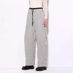 Women's Double Waist Wide Leg Pants - Wild Fable™ White/Black Striped M | Target