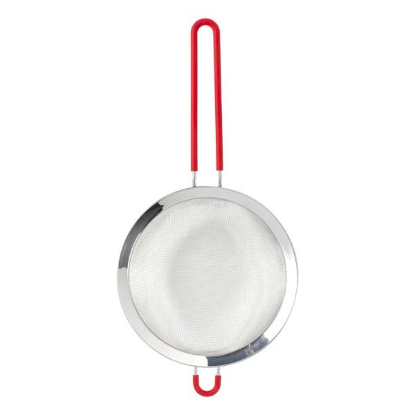 Mainstays 8" Stainless Steel Fine Mesh Strainer Basket, Red | Walmart (US)