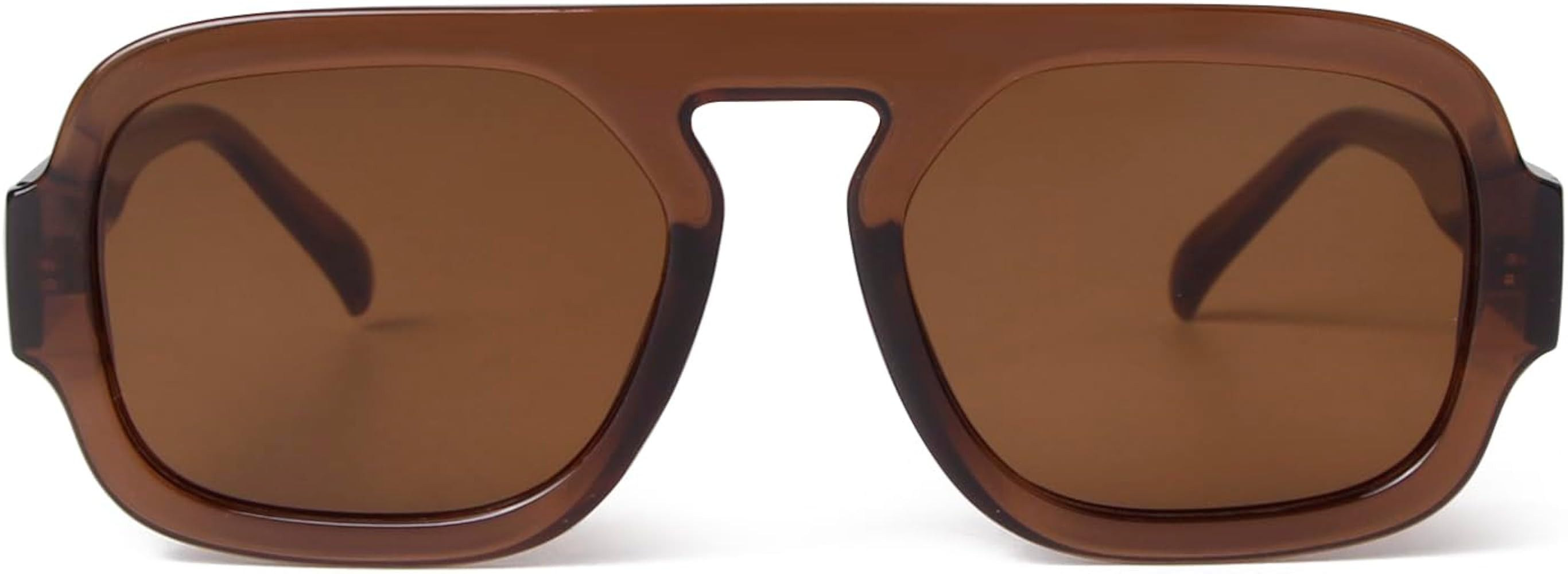 ADE WU Trendy Square Aviator Sunglasses for Women Men | Amazon (US)