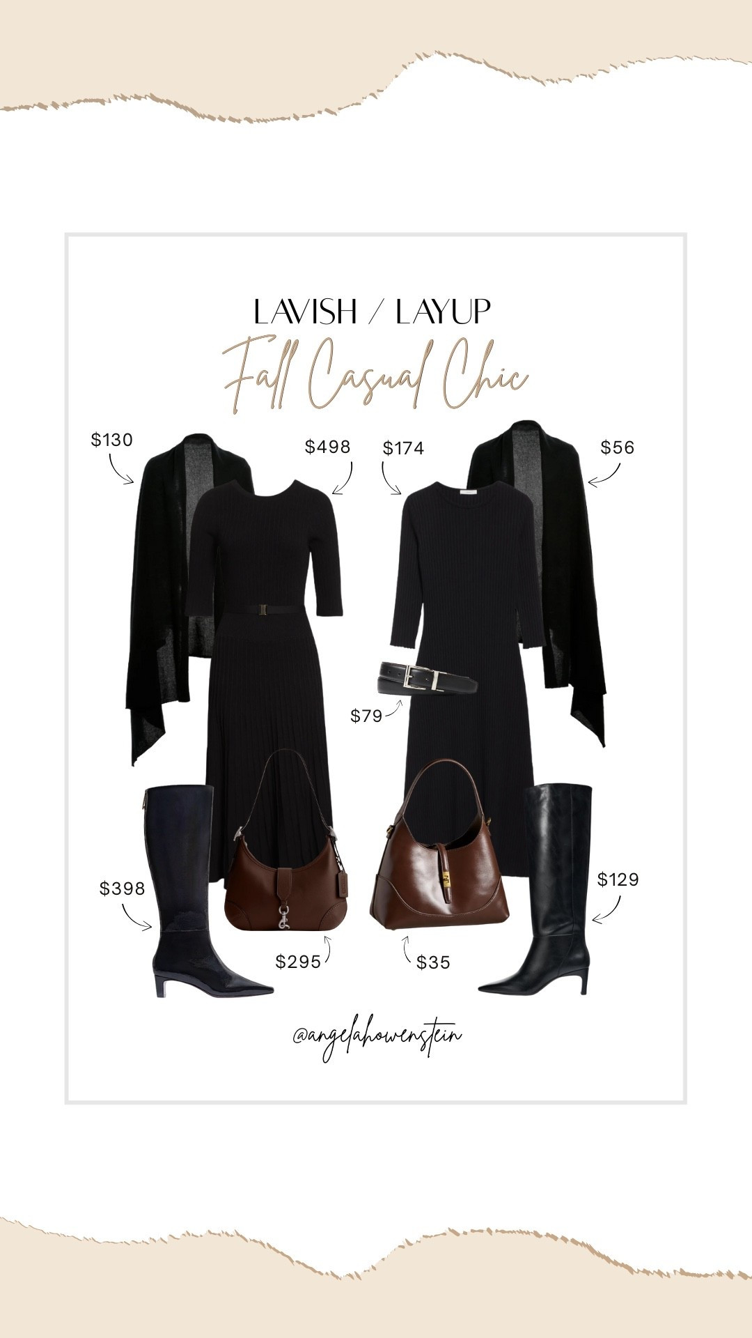 All black, two budgets. A knit dress, tall boots, and a classic bag—the kind of outfit that never fails. 

 #LTKFinds #ltkfashion #fallstyle #over40style #capsulewardrobe #chicstyle #save #splurge 



#LTKOver40 #LTKStyleTip #LTKShoeCrush