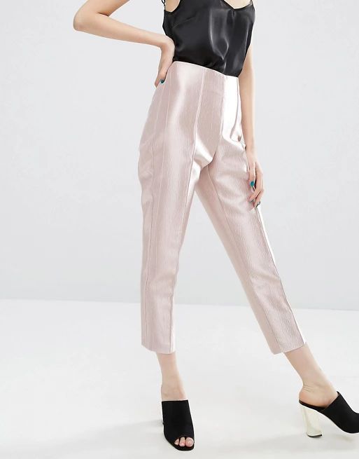 ASOS Ultimate Pink Metallic Trousers at asos.com | Asos AU