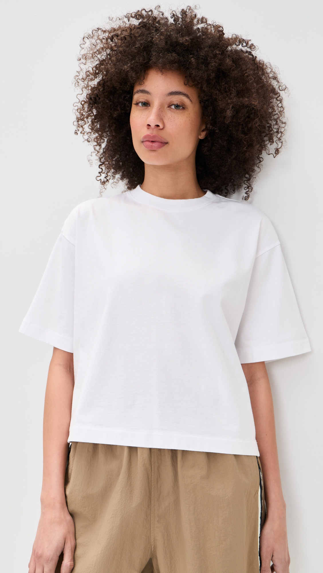 Madewell The Boxy Crop Tee In Allday Jersey White XXL | Shopbop
