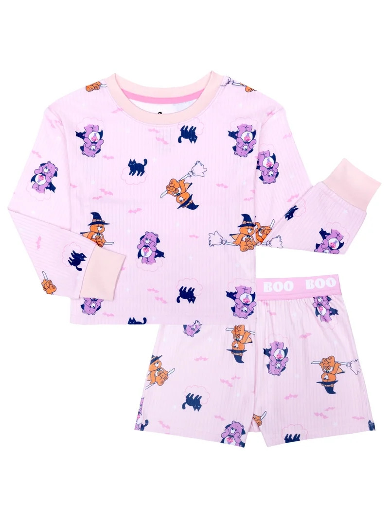 Care Bear Girls Halloween Long Sleeve Top and Short Pajama Set, 2-Piece, Sizes 4-12 | Walmart (US)