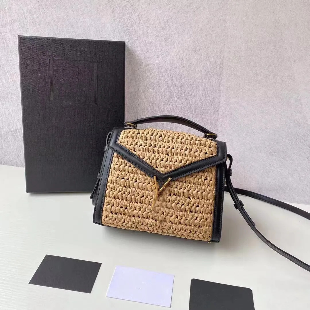 Women handbags WOODY Tote shopping bag handbag high Wicker Woven hobo fashion Beach Straw bags lu... | DHGate