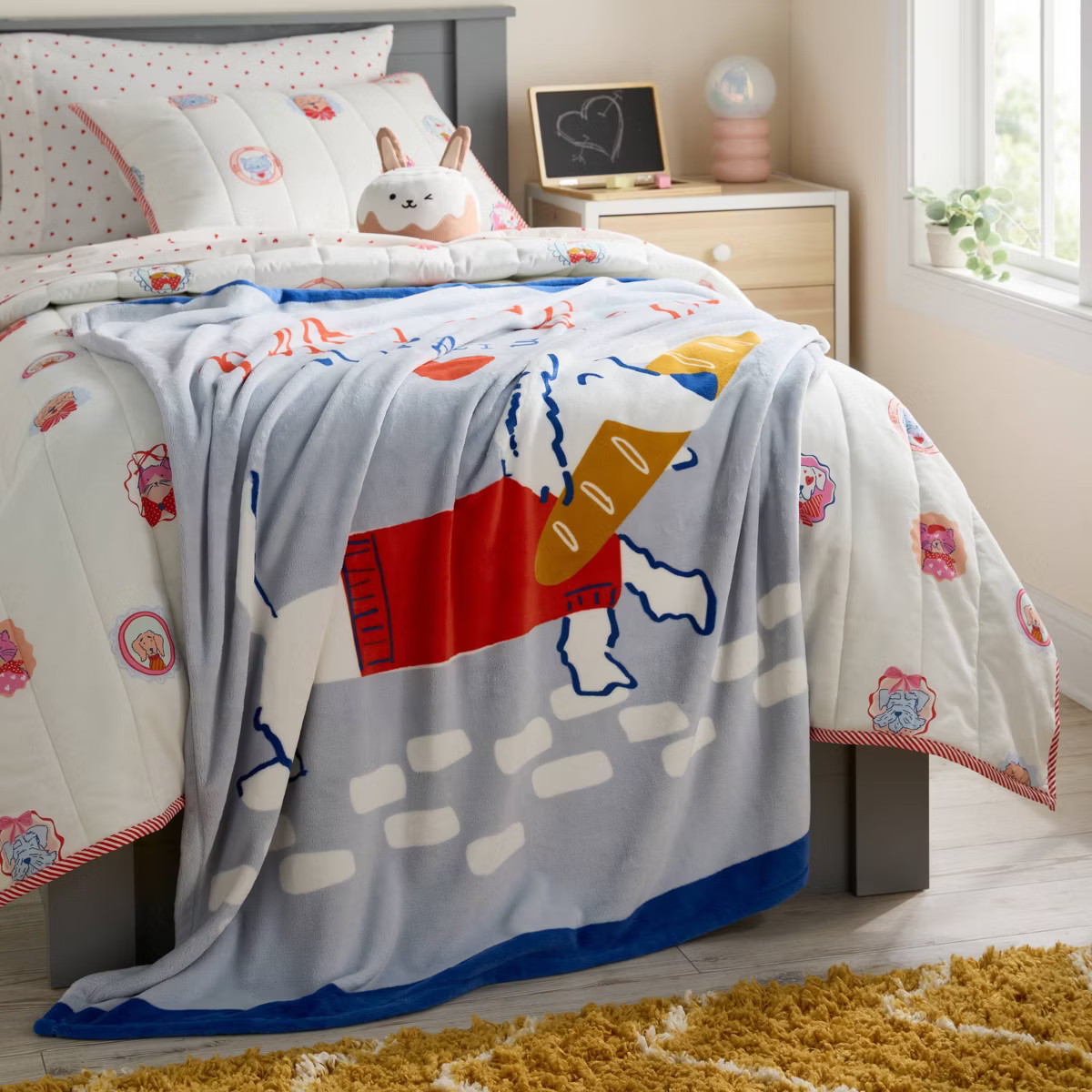 Patisserie Pet Shoppe Animal Kids' Throw Blanket Blue - Pillowfort™ | Target
