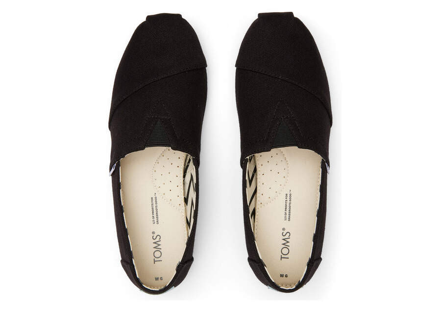 Women's Alpargata All Black Recycled Cotton Espadrille | TOMS | TOMS (US)
