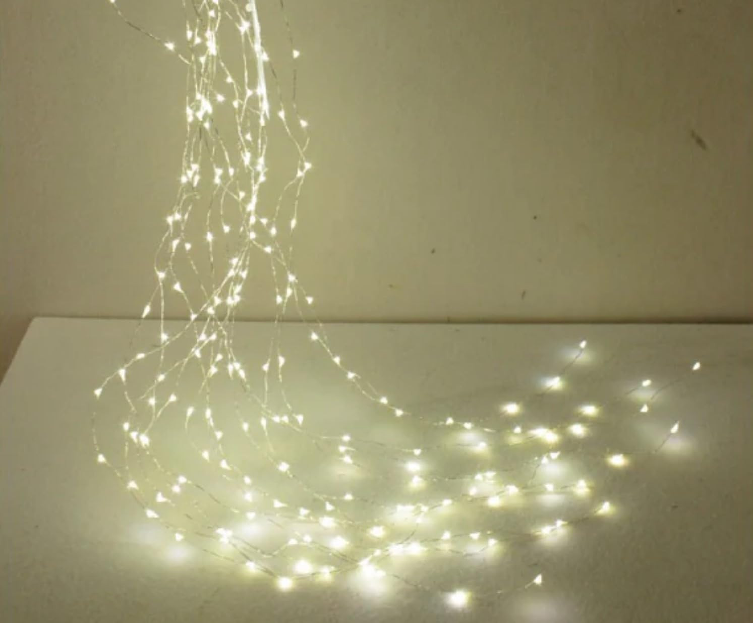 78" Micro LED Warm White Light Bunch on Silver Wire with 600 Lights | Amazon (US)