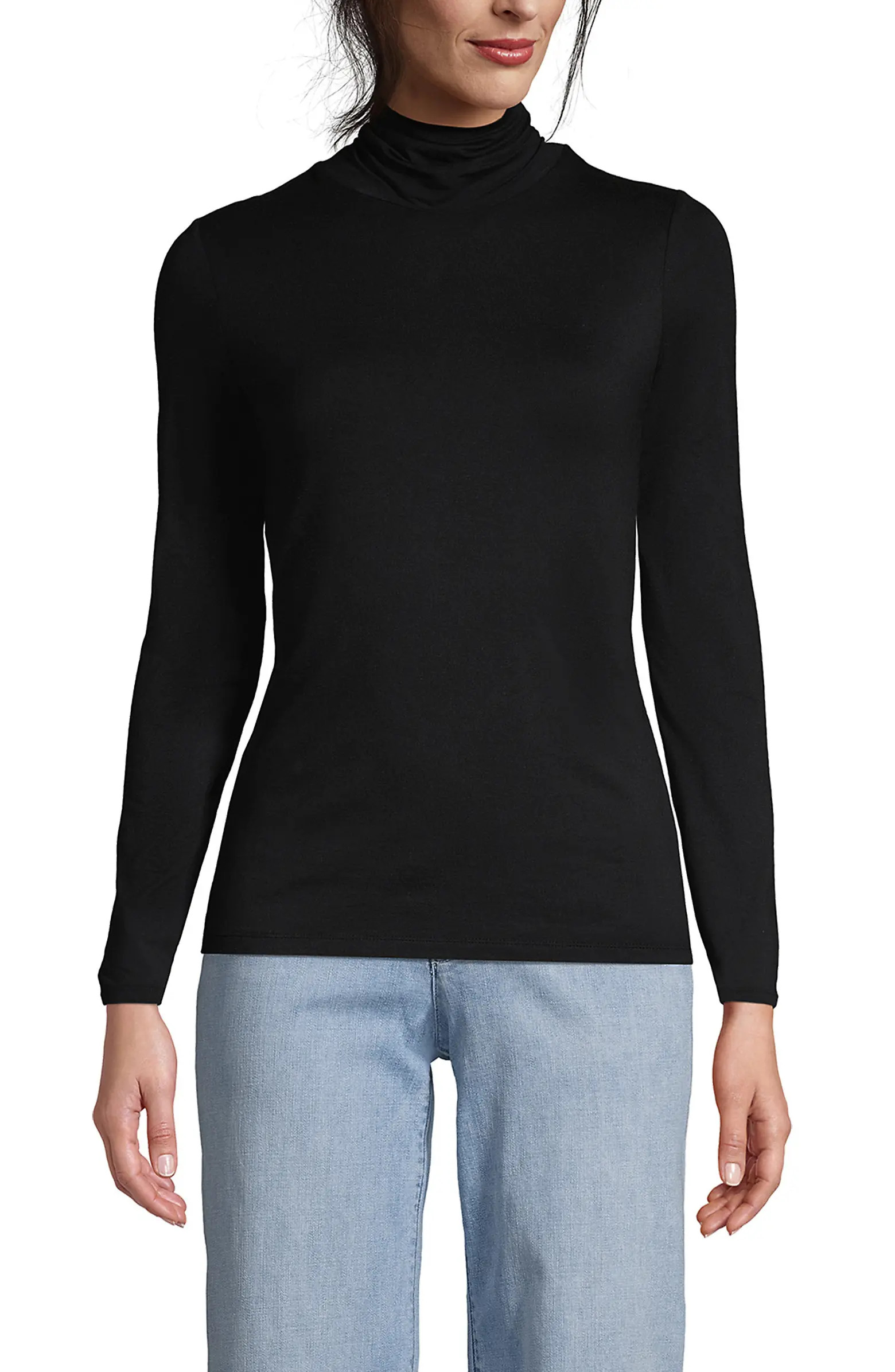 Lightweight Jersey Skimming Long Sleeve Turtleneck | Nordstrom