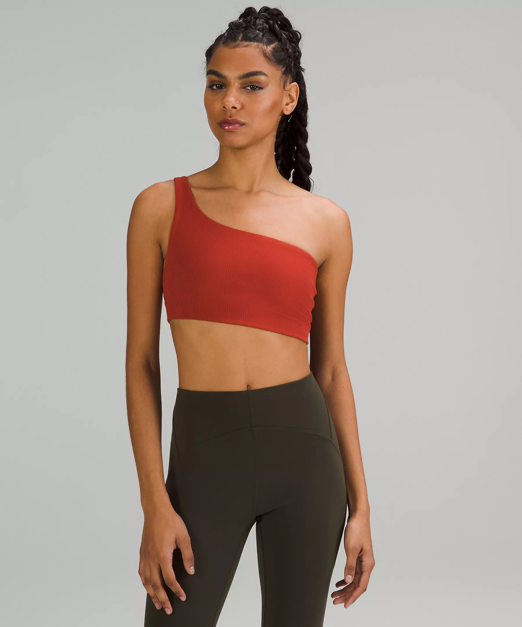 Ribbed Nulu Asymmetrical Yoga Bra *Light Support, A/B Cup | Women's Bras | lululemon | Lululemon (US)