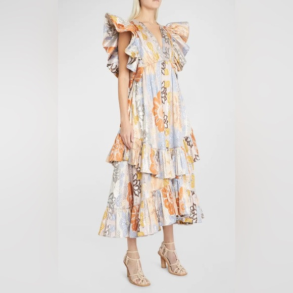 Ulla Johnson NWT Fontaine Midi Dress in Ocean Jasper | Poshmark