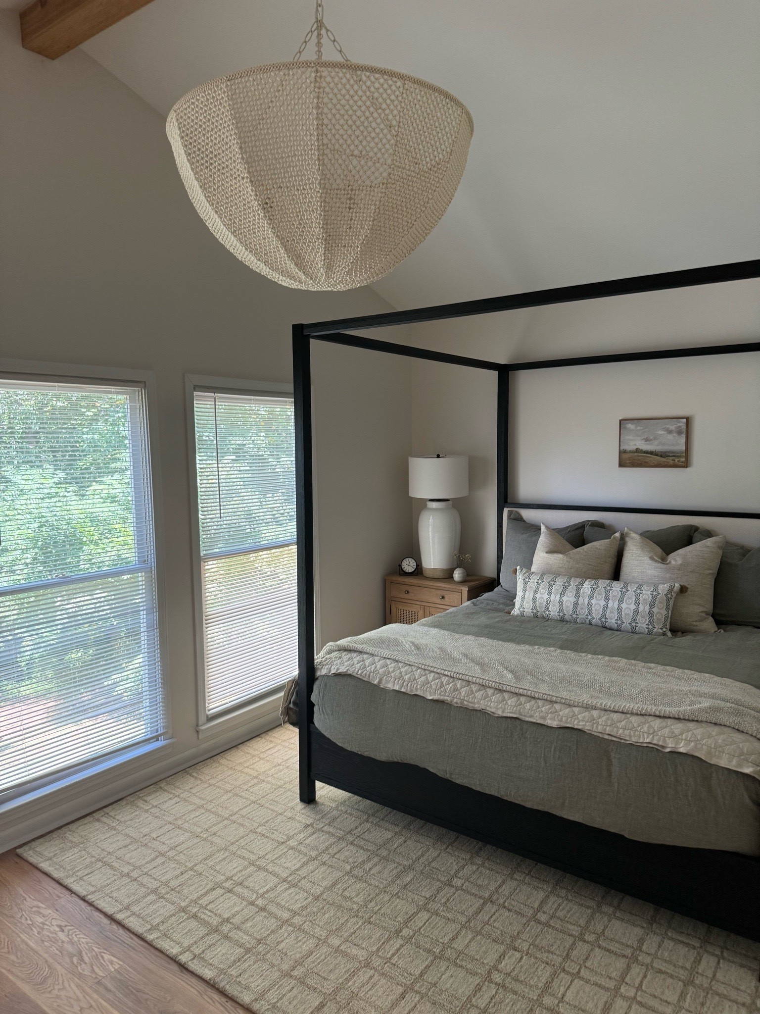 Bedroom decor with a canopy bed! Master bedroom decor ideas, bedding, home decor, nightstands, neutral bedroom rug #bedroom

#LTKHome #LTKSaleAlert