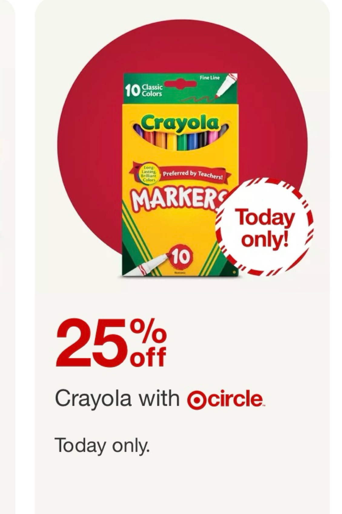 Deal of the day: 25% off crayola at target 

#LTKKids #LTKGiftGuide #LTKHoliday