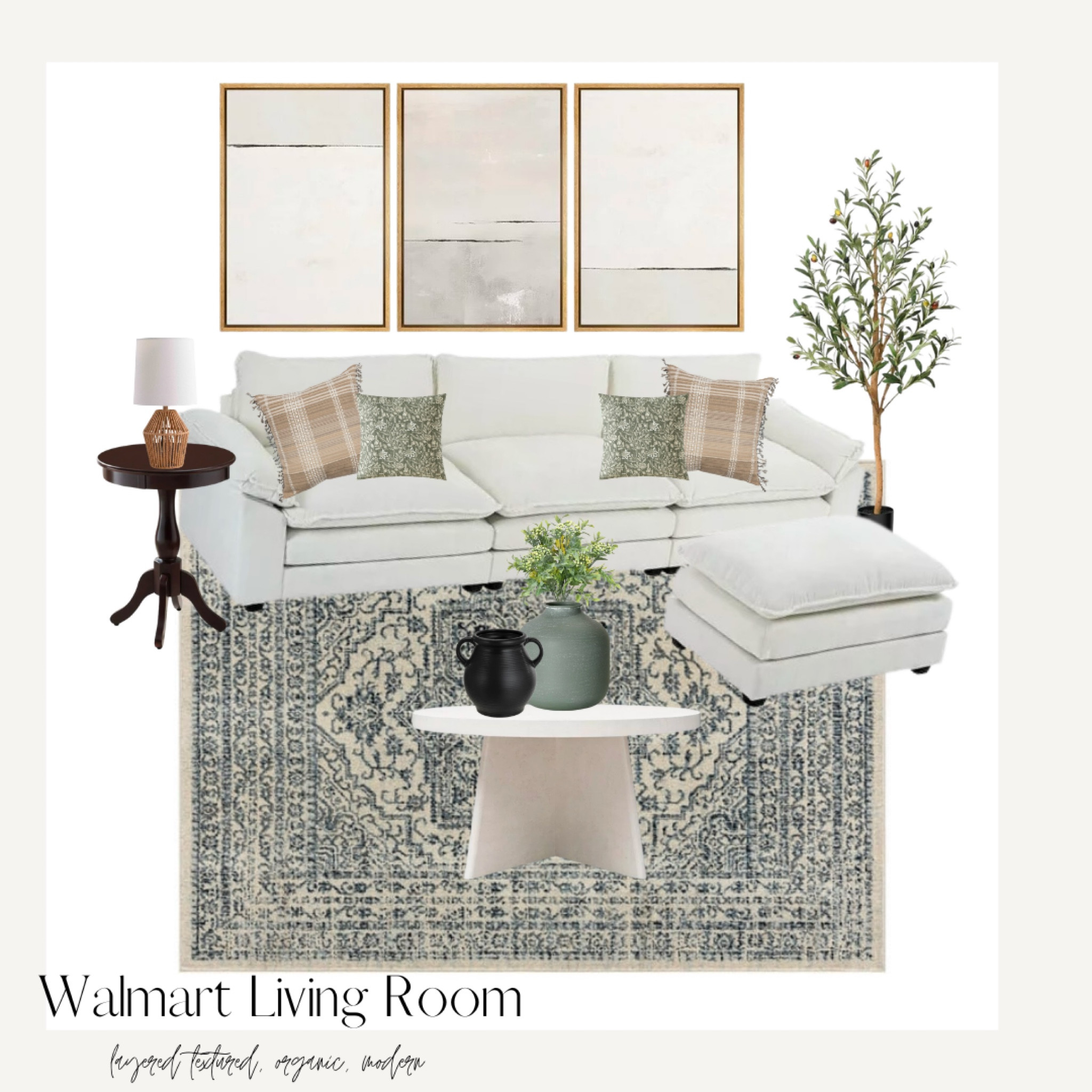 Walmart Living Room. Shop the post here. Layered textures, organic neutrals mixed modern. 

#LTKhome