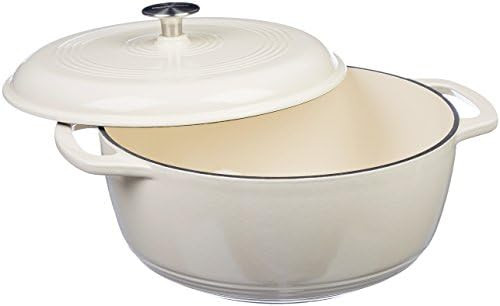 Amazon Basics Enameled Cast Iron Covered Dutch Oven, 4 L, White : Amazon.co.uk: Home & Kitchen | Amazon (UK)