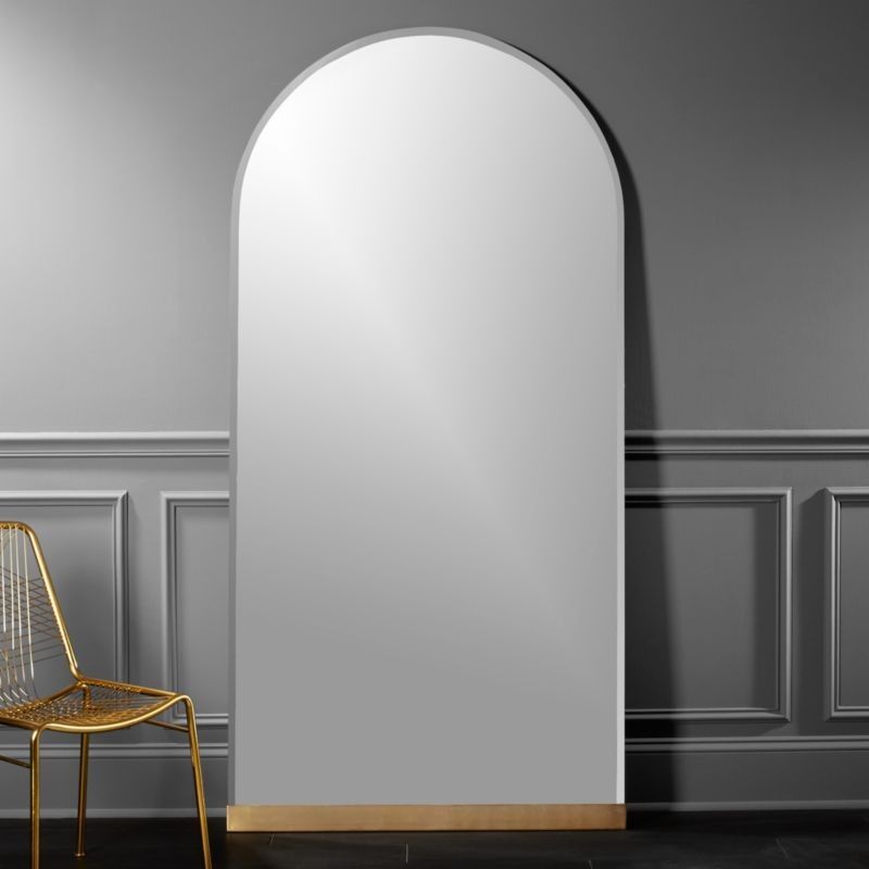 Gloss Floor Mirror, CB2, Leaning Mirror, Curved Floor Mirror, Arched Floor Mirror, Wall Mirror, Home | CB2
