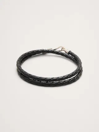 Euro Braided Leather Double Wrap by Caputo & Co | Banana Republic (US)