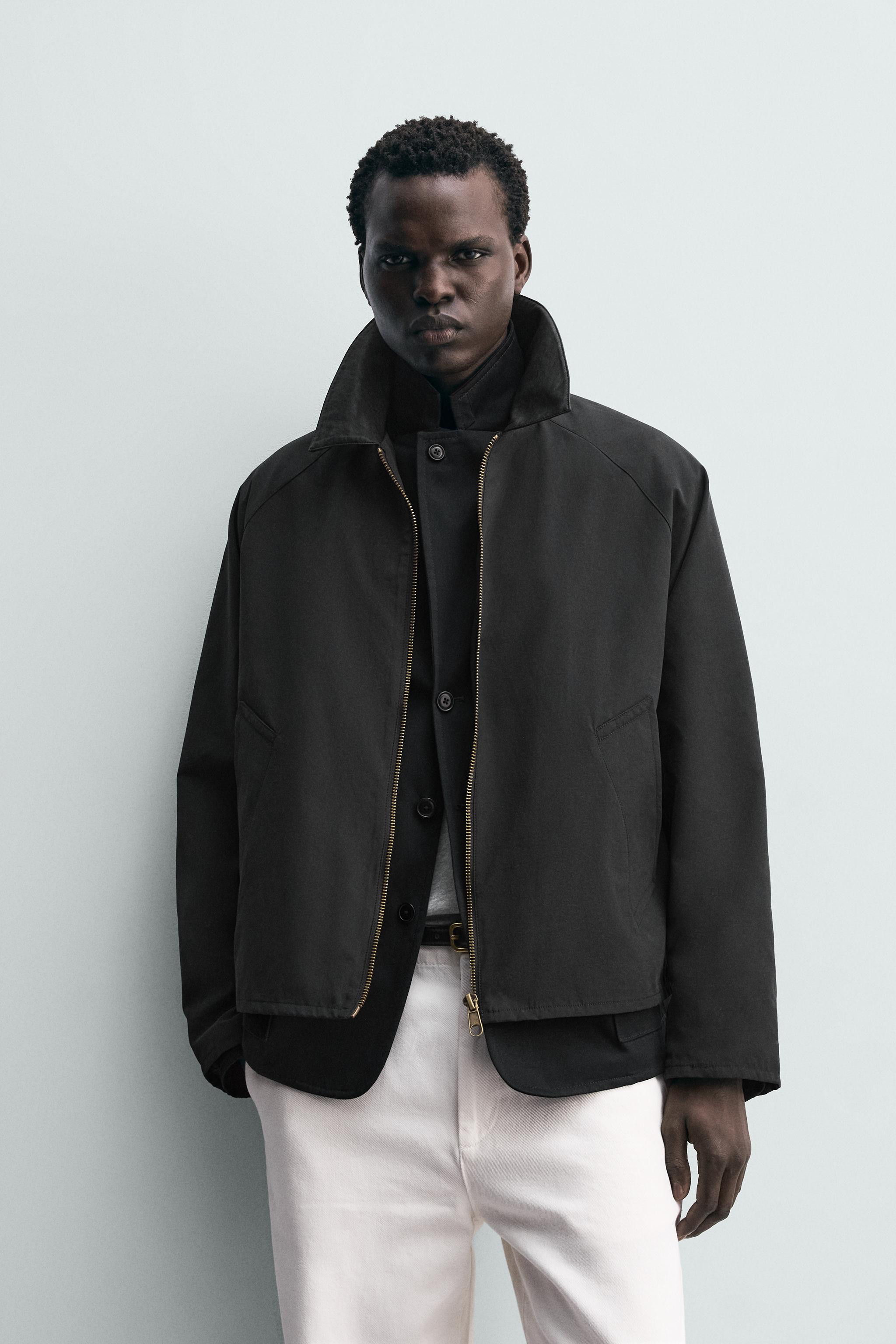 CONTRAST COLLAR OVERSHIRT | Zara UK