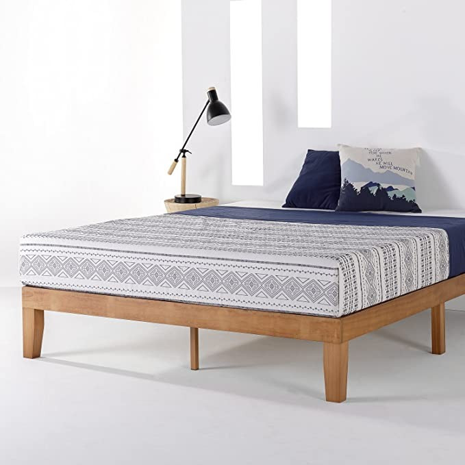 Mellow Naturalista Classic - 12 Inch Solid Wood Platform Bed with Wooden Slats, No Box Spring Nee... | Amazon (US)
