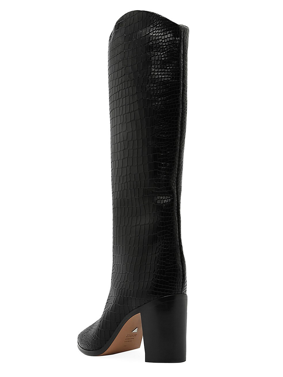 Schutz Analeah 85MM Croc-Embossed Leather Boots | Saks Fifth Avenue