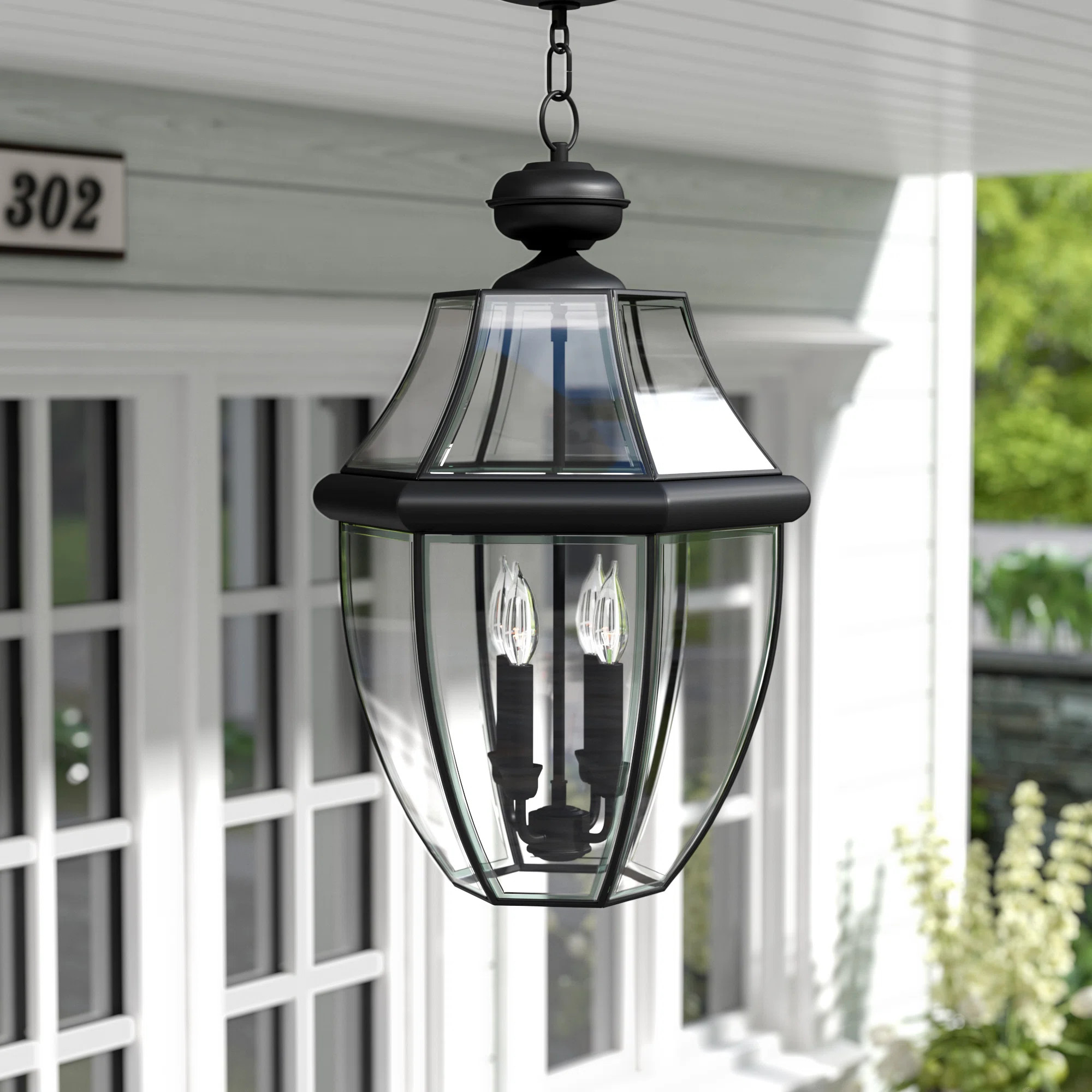 Lark Manor™ Alexavier 4 -Bulb 25.5" H Outdoor Hanging Lantern & Reviews | Wayfair | Wayfair North America