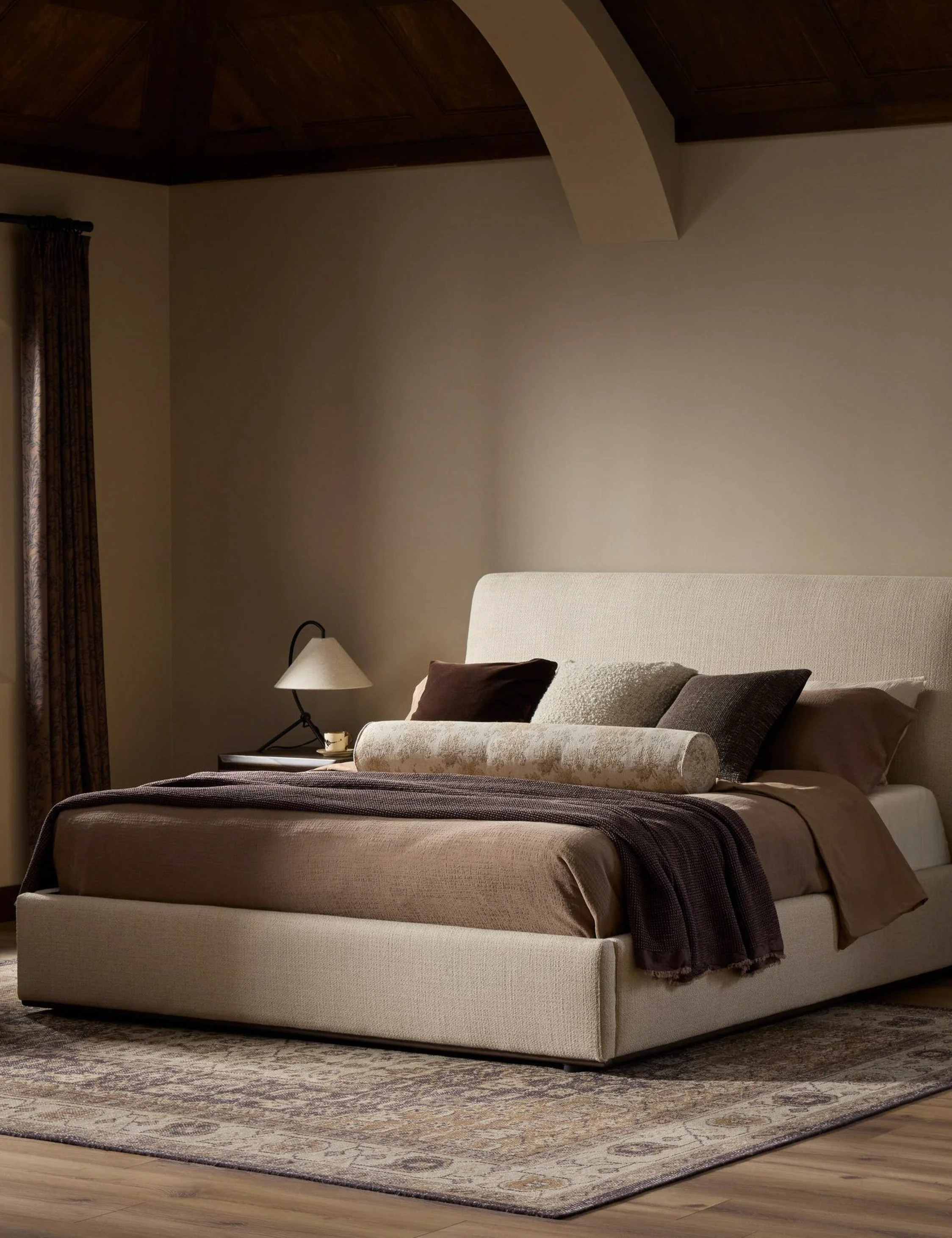 Amsterdam Sofa, Chocolate Performance Linen, 91"W | Lulu and Georgia 