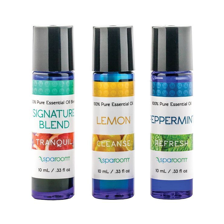 0.99 fl oz 3pk Sparoom Daily 100% Essential Oil Signature Blend Lemon & Peppermint - SpaRoom | Target