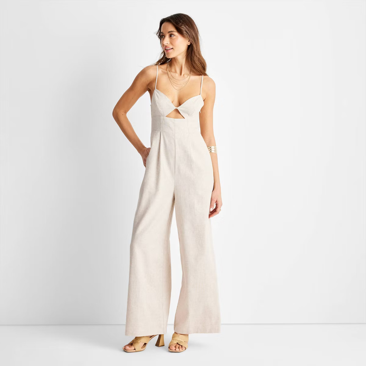 Women's Strappy Cut-Out Wide Leg Jumpsuit - Future Collective™ with Jenny K. Lopez | Target