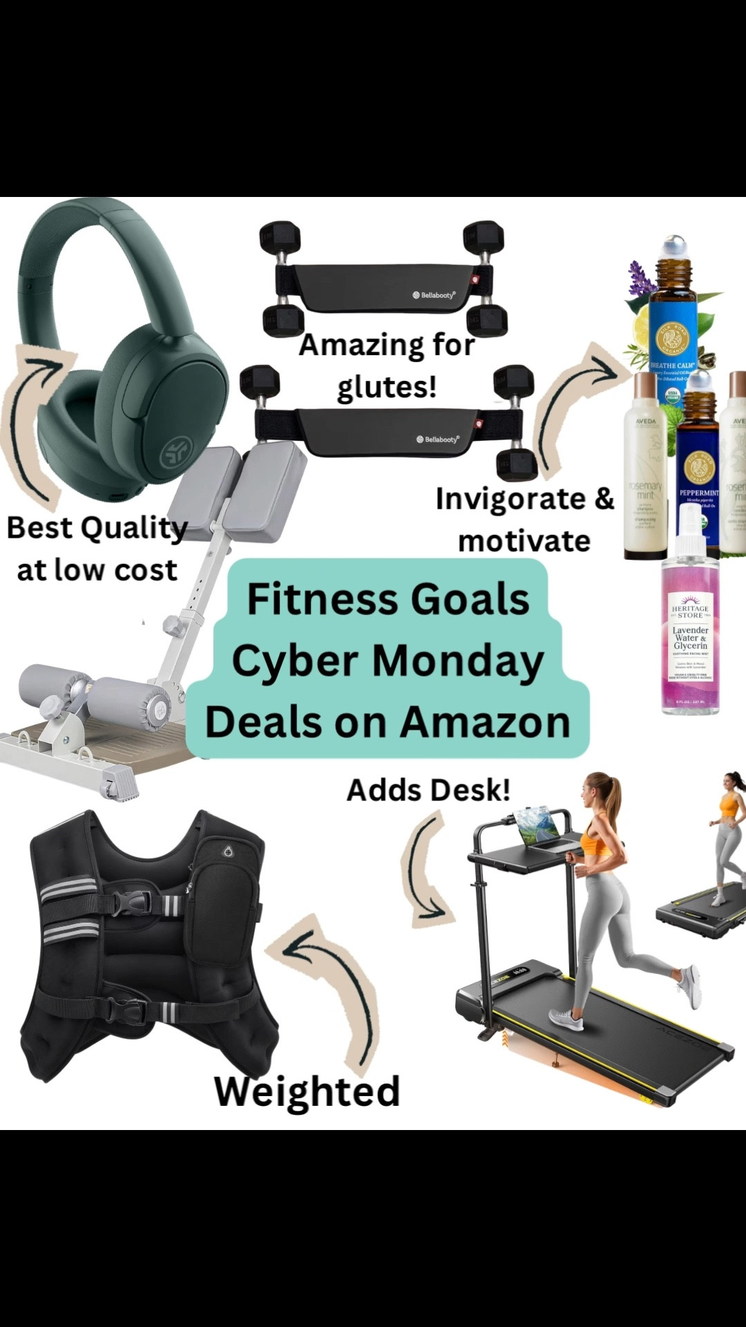Cyber Monday steals on these workout items! I love to walk and am eyeing this desk walking pad to stay active while I do work! Also if you need some head clarity, invigoration & motivation do not underestimate peppermint oil. Breathe in & place behind ears to wake up and get moving! Aveda Rosemary mint hair products also make the scalp feel invigorated & alive. Anything minty makes me more ready to jump into action mentally or physically.

#LTKCyberWeek #LTKfitnessgoals #LTKActive