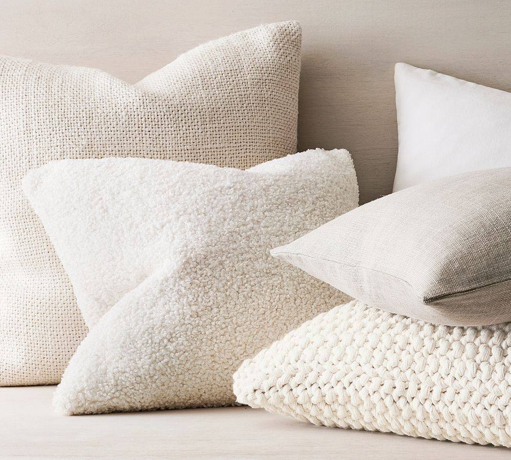 Cozy Teddy Faux Fur Throw Pillow | Pottery Barn (US)