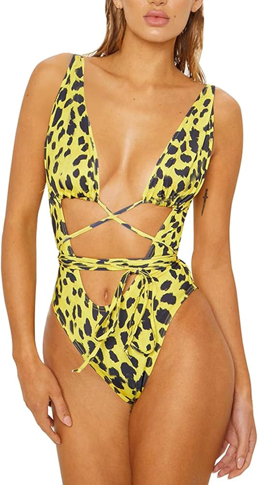 Sovoyontee Women's Sexy One Piece Swimsuits Bikini Bathing Suit | Amazon (US)