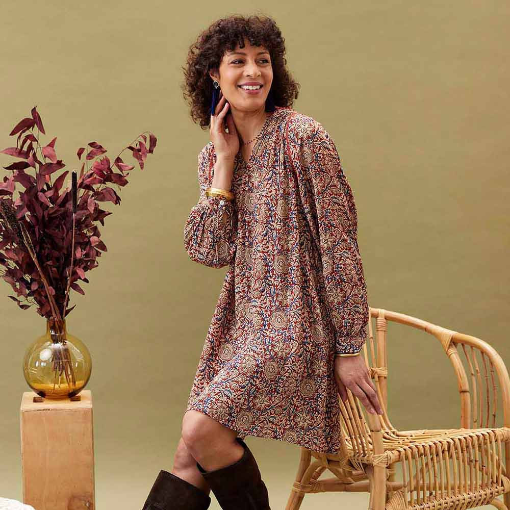 Bohemian Block Print Party Dress | rockflowerpaper