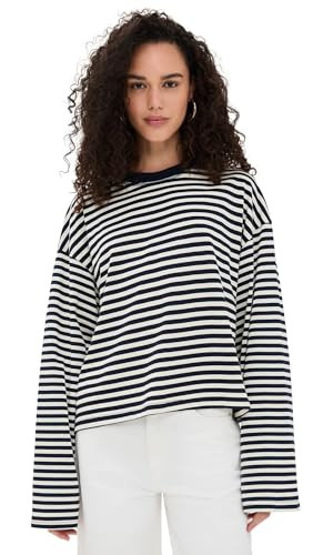 Lioness Women's Bloom Long Sleeve, Navy Stripe, S | Amazon (US)