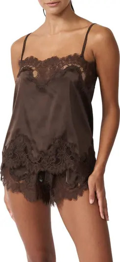 Kat The Label Olivia Lace Trim Satin Camisole | Nordstrom | Nordstrom