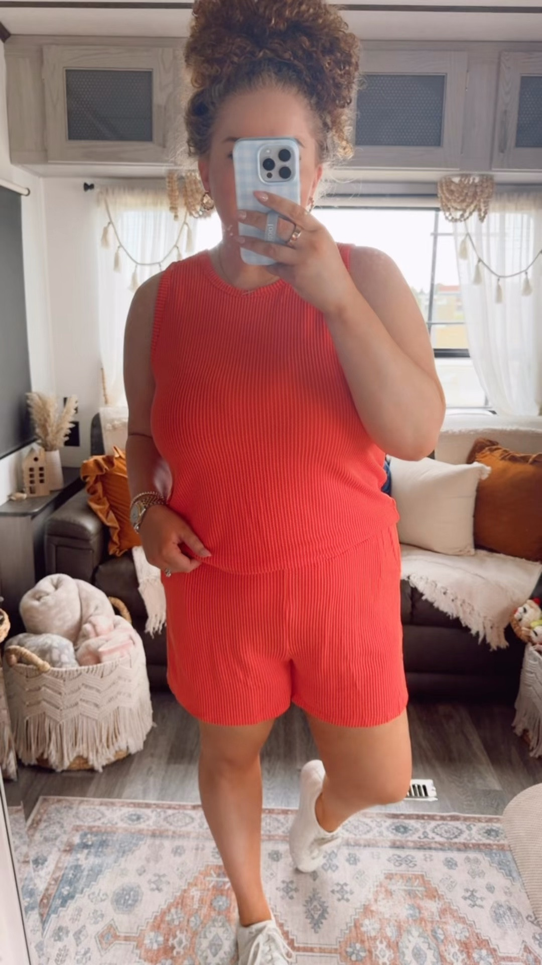 This set is such a fun sporty moment without feeling like actual workout clothes 😌 The fit is super comfortable and I love how easy it is to just throw on and go.🤩 Paired it with platform sneakers for that casual, elevated athleisure vibe I’ve been reaching for lately 🤍 orange two piece set | sporty matching set | athleisure outfit idea | casual sporty outfit | everyday activewear style | comfy sporty set | relaxed fit set outfit | platform sneakers outfit | sporty chic style | amazon fashion find | affordable athleisure outfit | summer sporty outfit | easy throw on outfit | travel athleisure outfit | casual weekend outfit | street style sporty look | matching short set outfit | comfy everyday outfit | laid back sporty style | trendy casual outfit

#LTKMidsize #LTKdayinmylife #LTKootd
