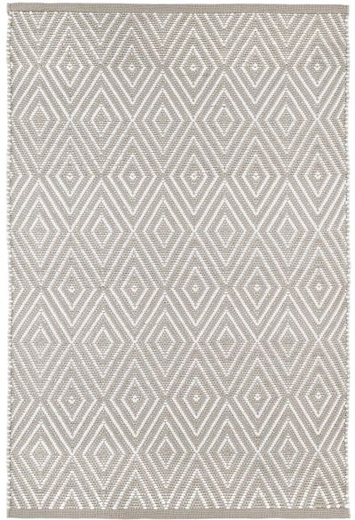 Diamond Platinum/White Handwoven Indoor/Outdoor Rug | Annie Selke