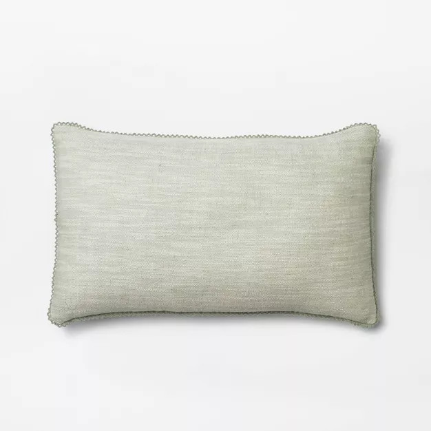 Chambray Throw Pillow with Lace Trim - Threshold™ designed with Studio McGee | Target