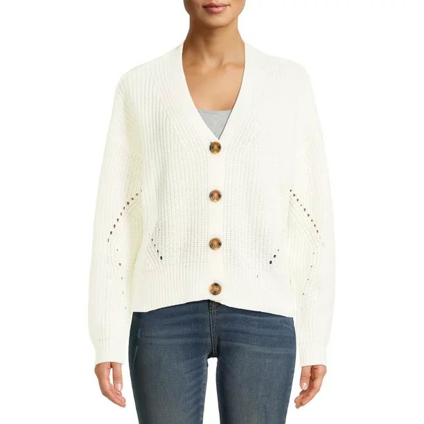 Time and Tru Women's Boyfriend Cardigan | Walmart (US)