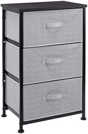 Amazon Basics Fabric 3-Drawer Storage Organizer Unit for Closet, Black | Amazon (US)