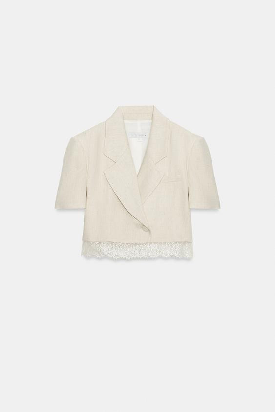 SHORT LACE BLAZER | Zara US