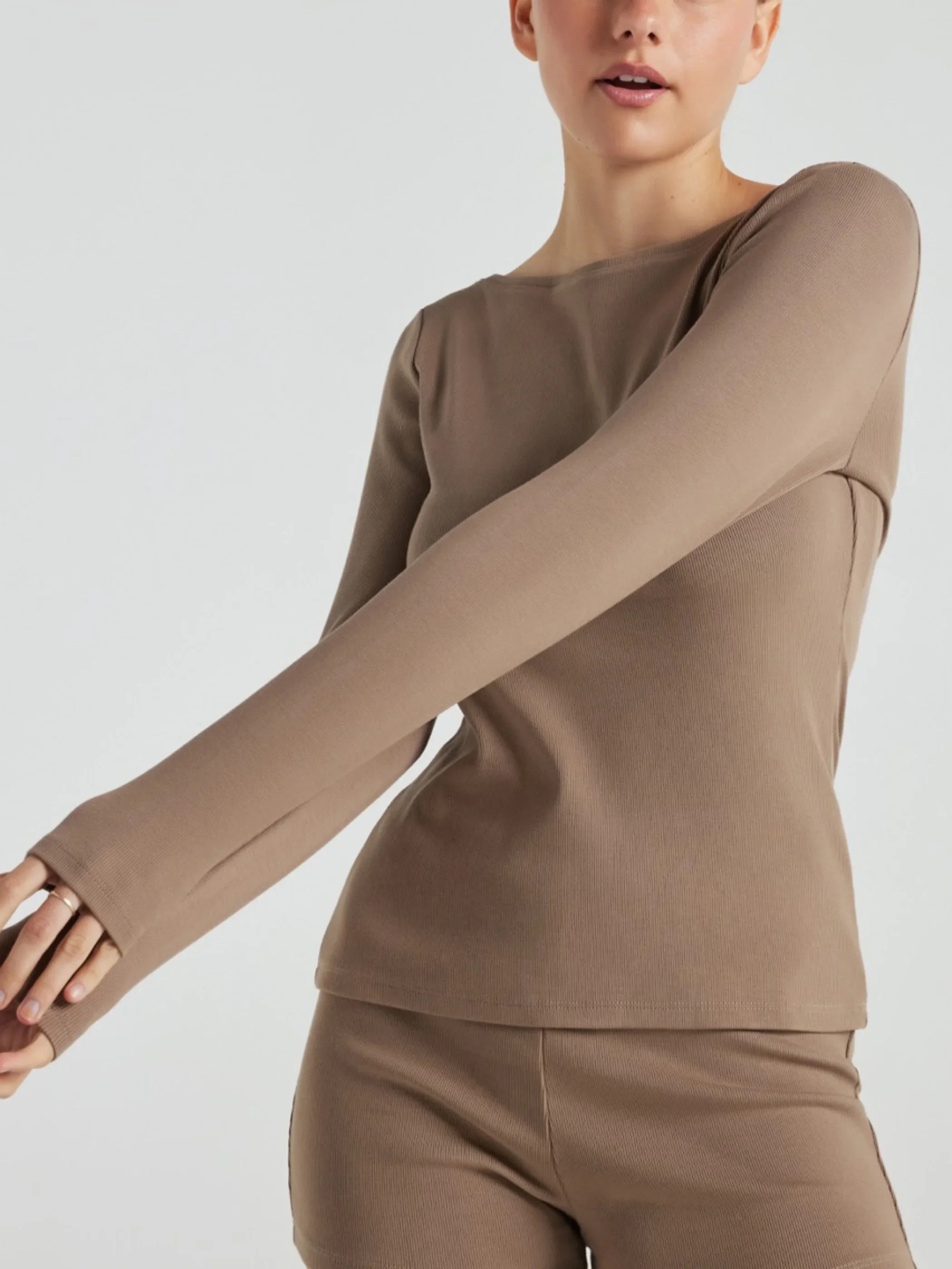 Second Skin Ribbed Long Sleeve | Losano